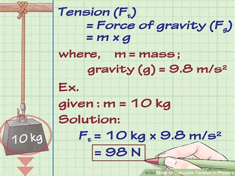 how to calculate force tension
