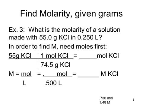 how to calculate grams from molarity