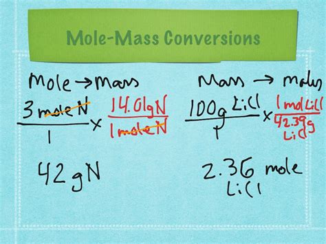 how to calculate moles from mass