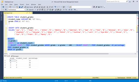 how to calculate percentage in sql