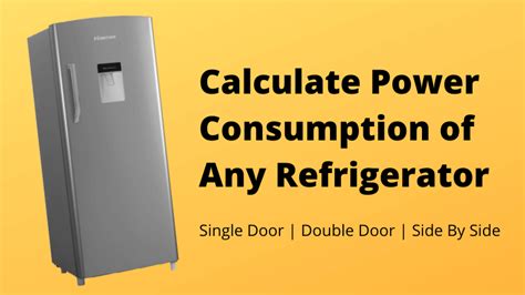 how to calculate power consumption of refrigerator