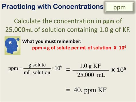 how to calculate ppm in solution