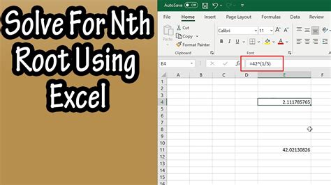 how to calculate root in excel