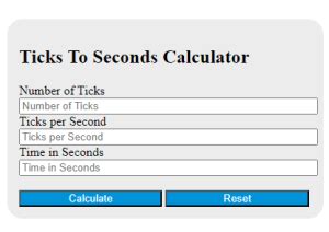how to calculate ticks per second google