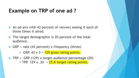 how to calculate trp of channel