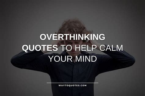 how to calm your mind from overthinking