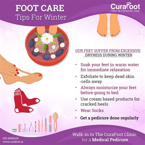how to care foot in winter