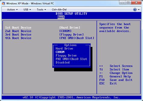 how to change boot settings in xp