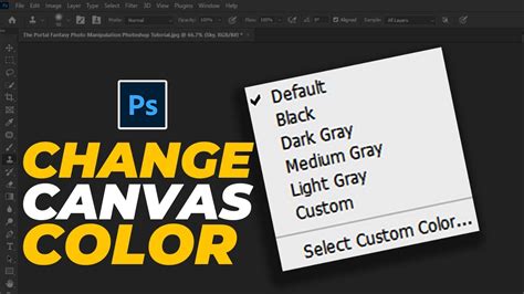how to change canvas color in photoshop