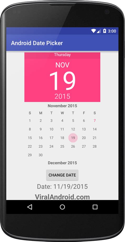 how to change date picker format in android