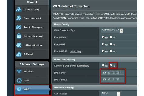 how to change dns server router
