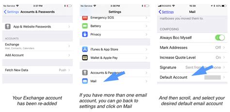 how to change exchange password in iphone