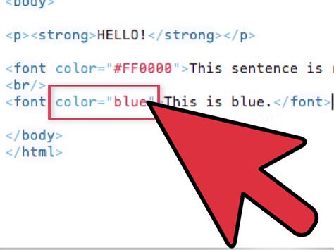 how to change font color in html