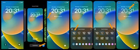 how to change ios 16 clock font comofont