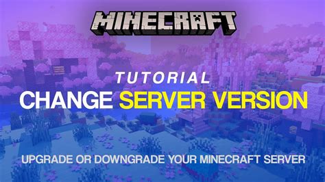 how to change minecraft server version