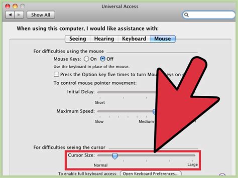 how to change mouse pointer on mac
