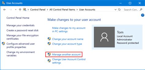 how to change password as administrator