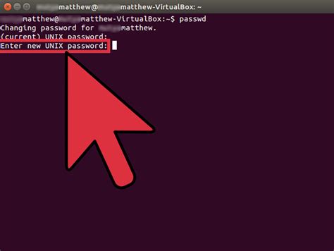 how to change password in linux terminal