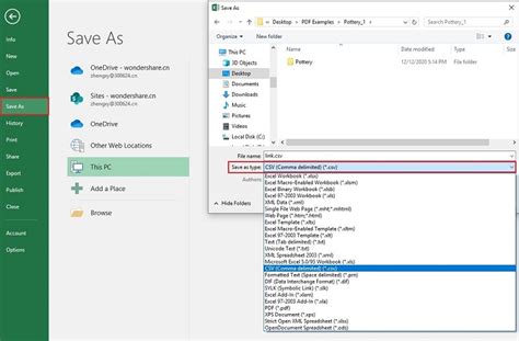 how to change pdf to csv