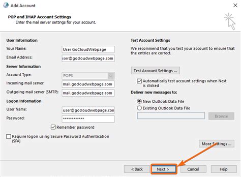 how to change pop settings in outlook