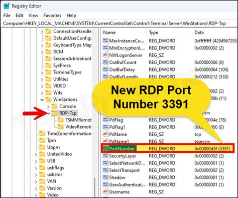 how to change rdp port number