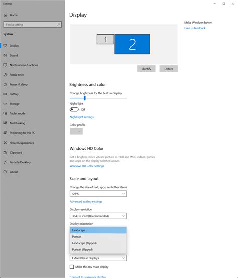 how to change screen orientation on windows