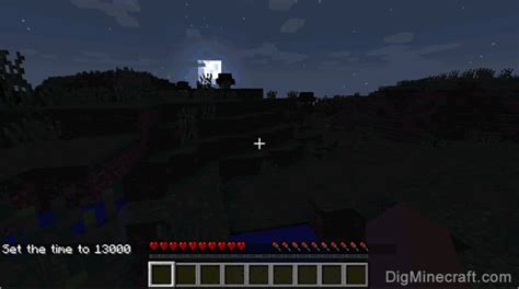 how to change to night in minecraft