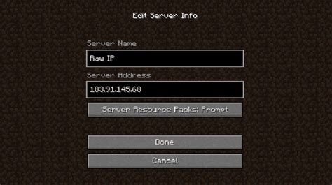 how to change your minecraft server ip
