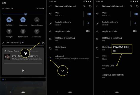 how to check dns settings on android