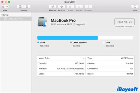 how to check free space in mac