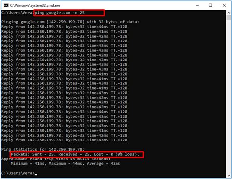 how to check packet loss
