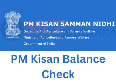 how to check pm kisan balance form