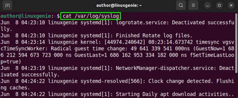 how to check syslog in ubuntu