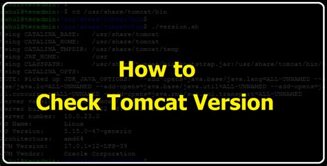 how to check tomcat version in ubuntu