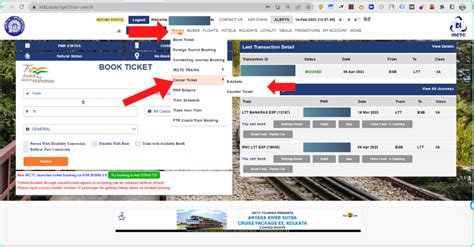 how to check train ticket booking history