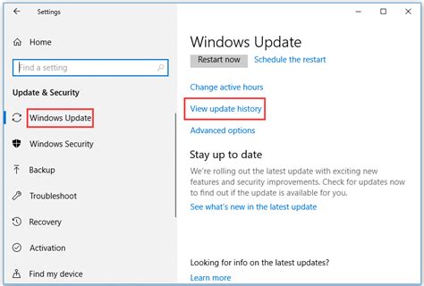 how to check windows update history