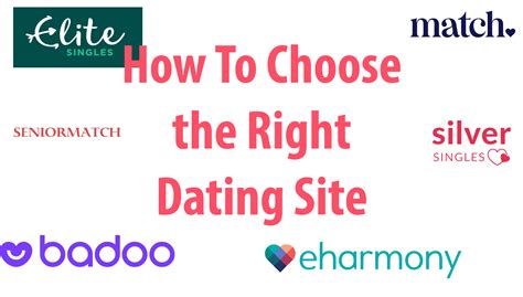 how to choose the right dating site