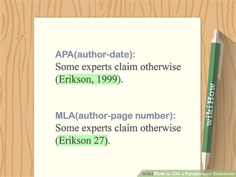 how to cite something you paraphrase