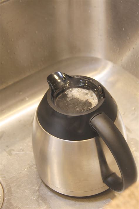 how to clean stainless coffee carafe