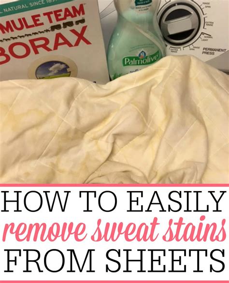how to clean sweat stains from sheets