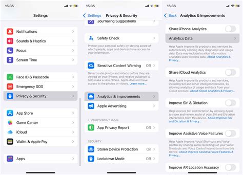 how to clear analytics data from iphone