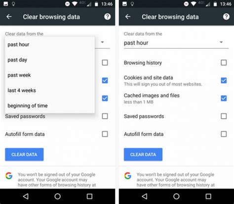 how to clear history in android