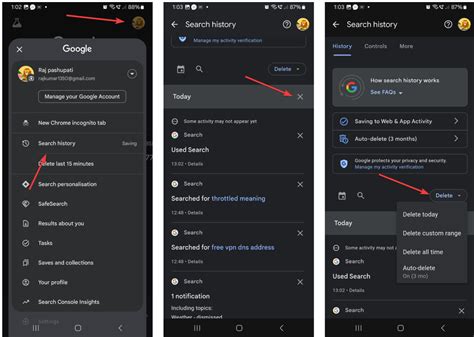 how to clear search in google