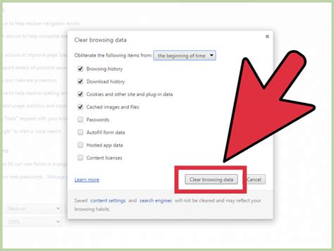 how to clear sites in chrome