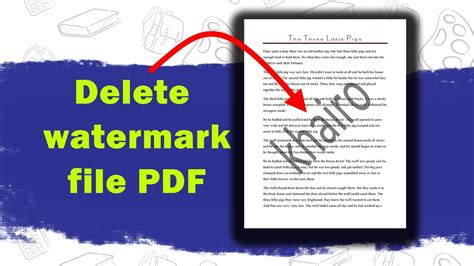 how to clear watermark in pdf
