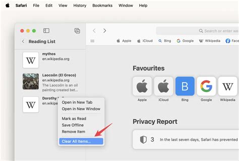 how to close reading list in safari