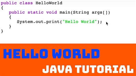 how to code hello world in java