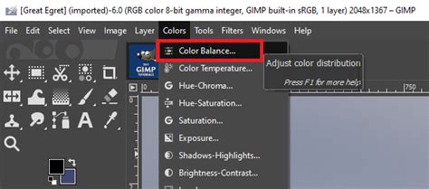 how to color an image in gimp