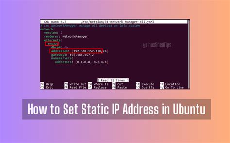 how to configure ip address on ubuntu