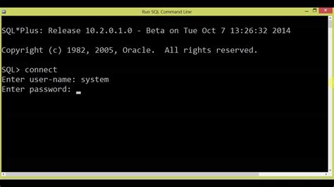 how to connect database in command prompt